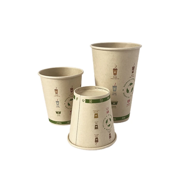 Natural bamboo fiber paper cup