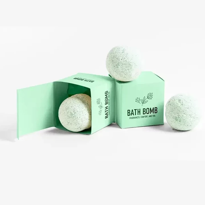 Colorful bath bomb box packaging