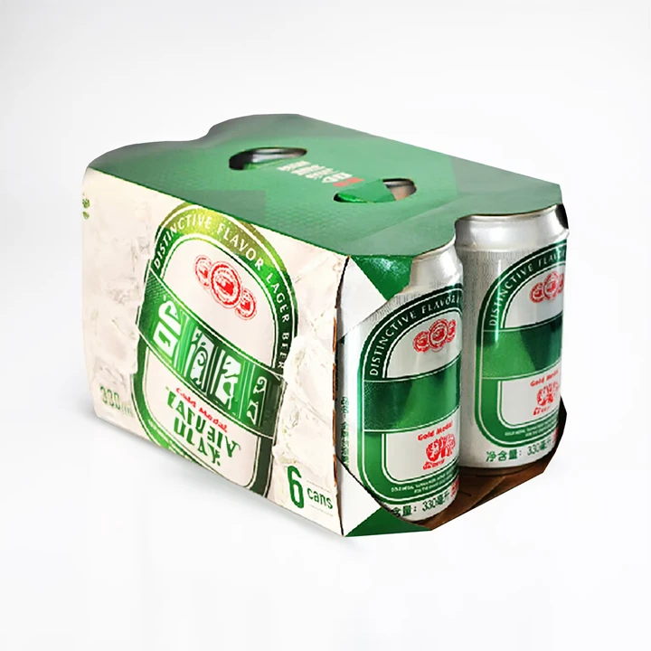 Handled carrier box for beverage cans