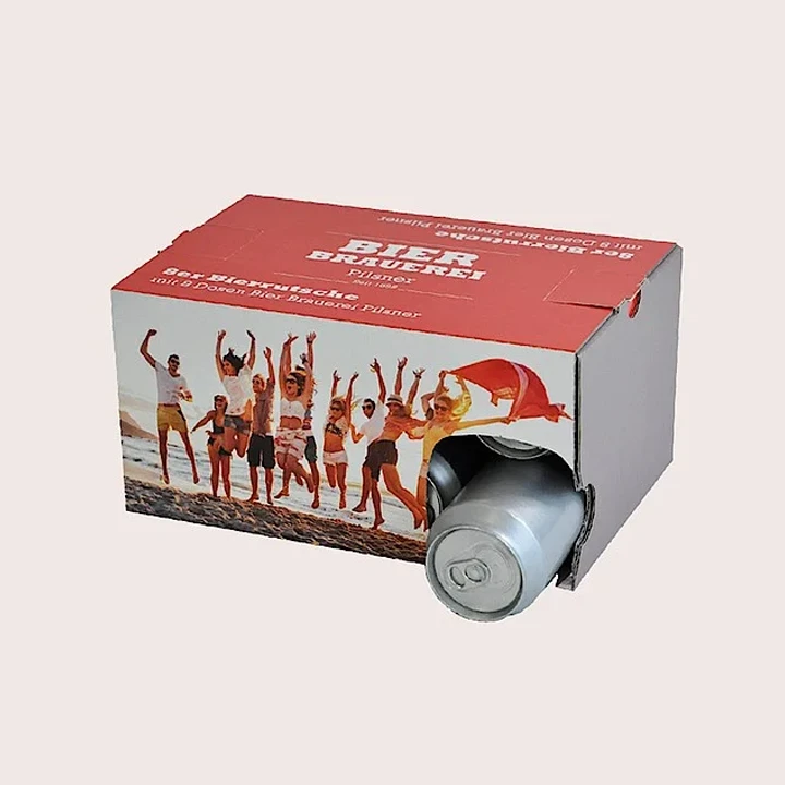 Beverage can box with fitted compartments