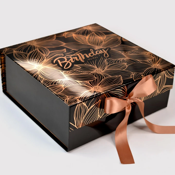 Colorful birthday presentation gift box