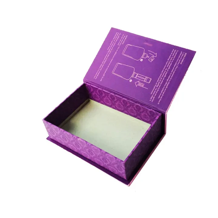 Book-shaped boxes with spine-like edges