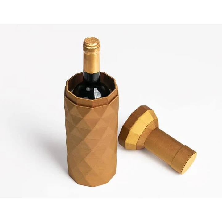 Bottle-shaped boxes with narrow neck detail