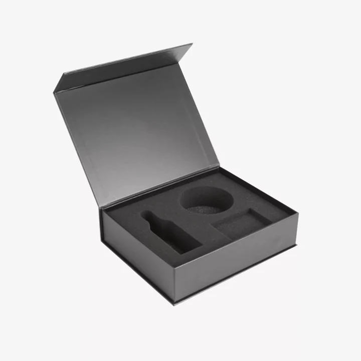 Foam insert holding a candle jar