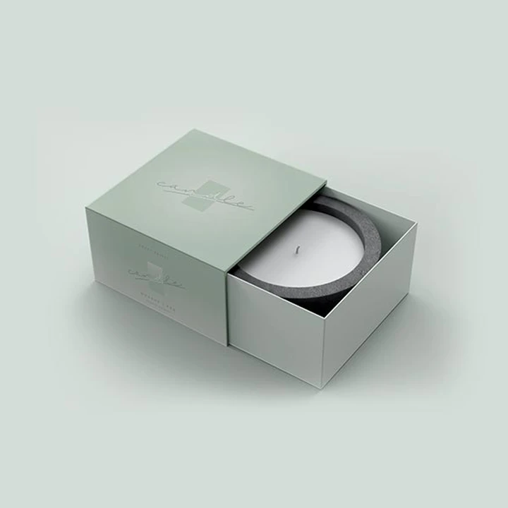 Printed sleeve around candle box