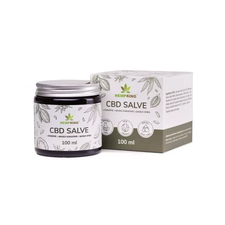CBD cream salve box with clean printed design