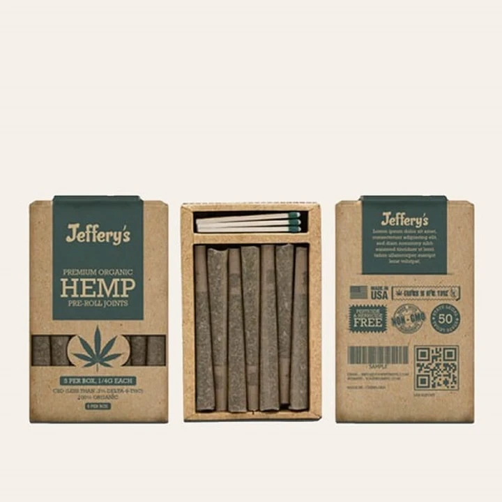 Slim pre-roll box with flip-top closure