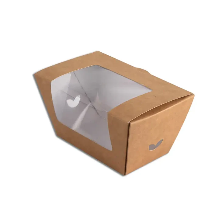 Food box with clear viewing window