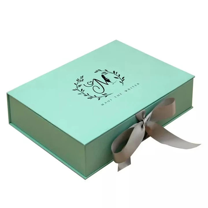Folded clothing arranged in gift box