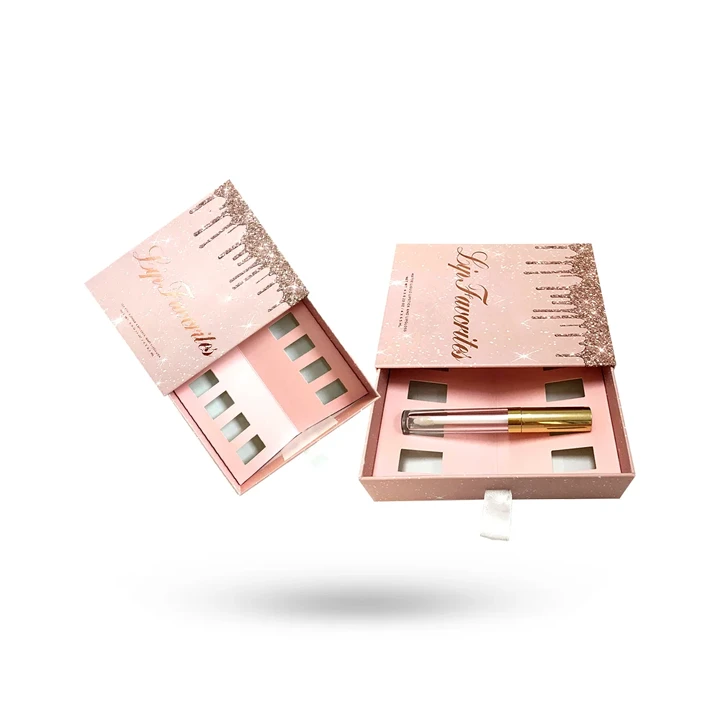Printed sleeve around cosmetic box