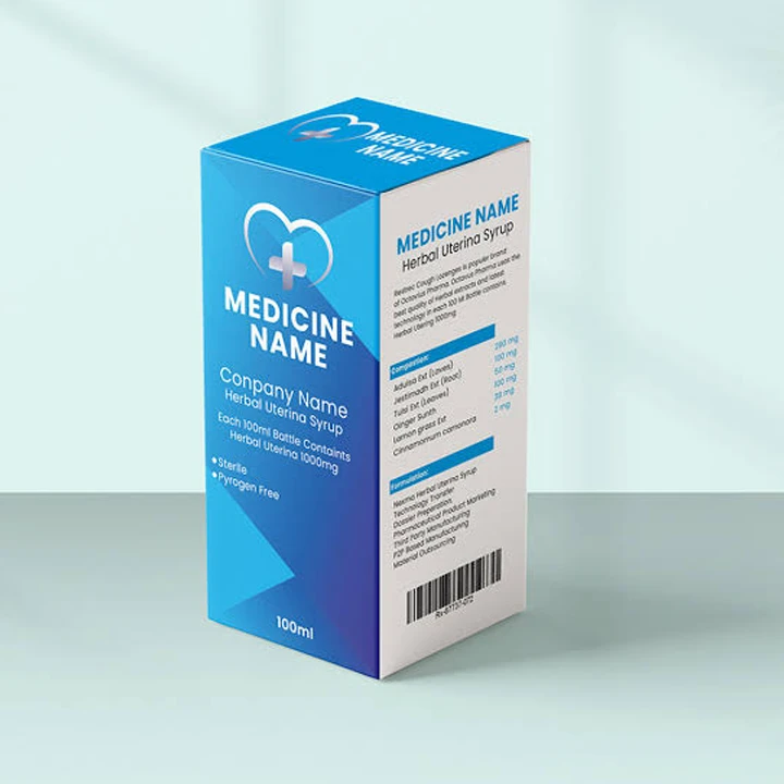 Printed cough drop boxes with compact folding design