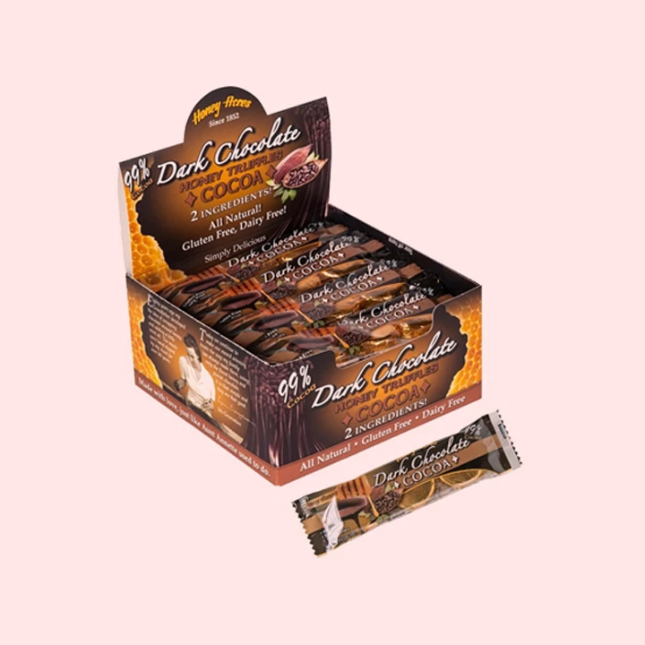 Counter display box with raised product back
