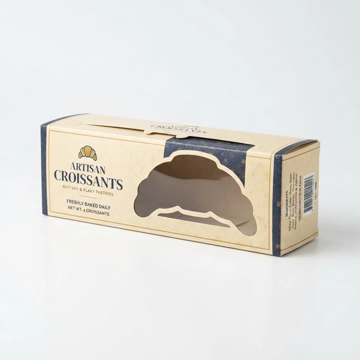 White croissant box with spacious interior