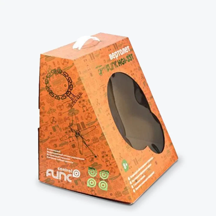 Packaging box with clear cut-out window