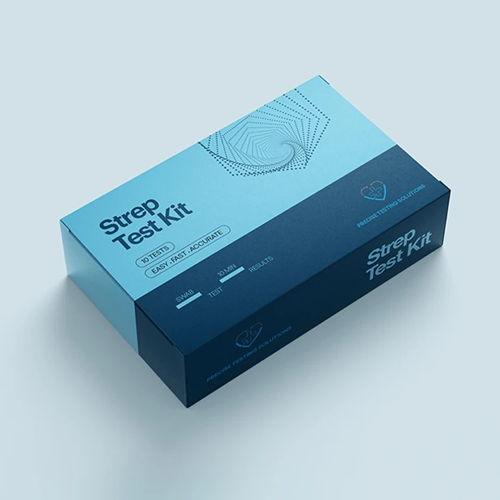 Printed diagnostic kit boxes with secure compartments