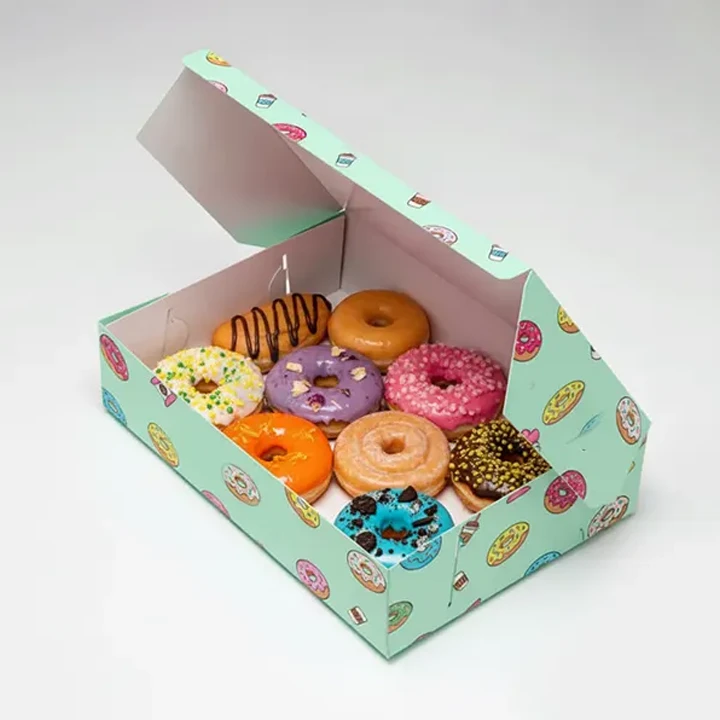 White donut box with fitted insert
