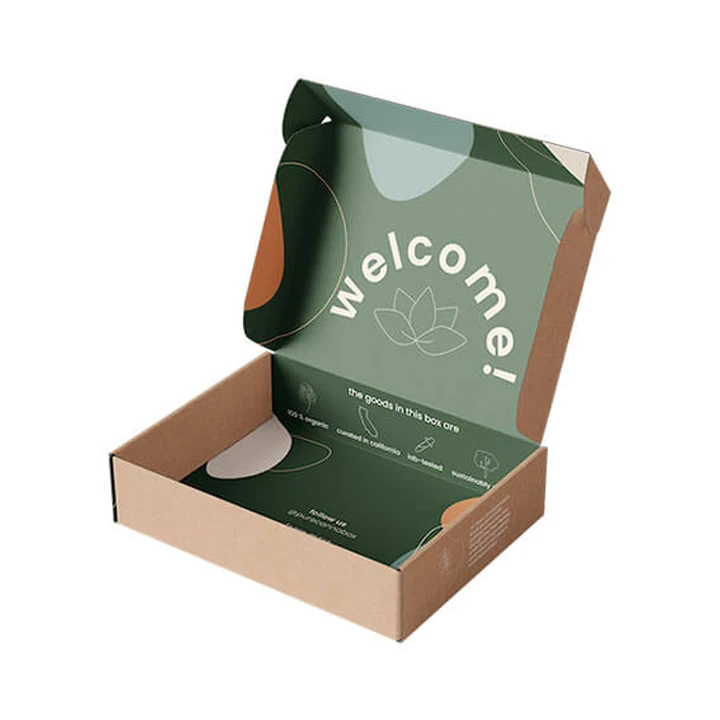 Printed box with graphics on both sides