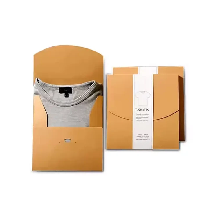 Recycled apparel box with folded clothing