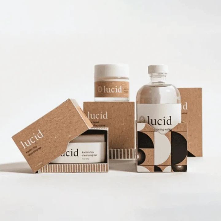 Recyclable kraft cosmetic box packaging