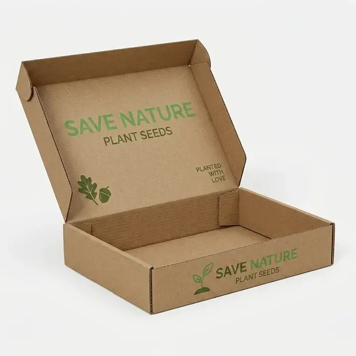 Eco-friendly kraft mailer box made from recyclable kraft paper