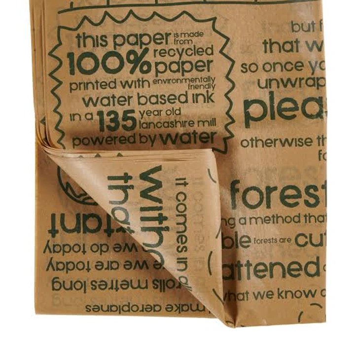 Recycled tissue paper sheets