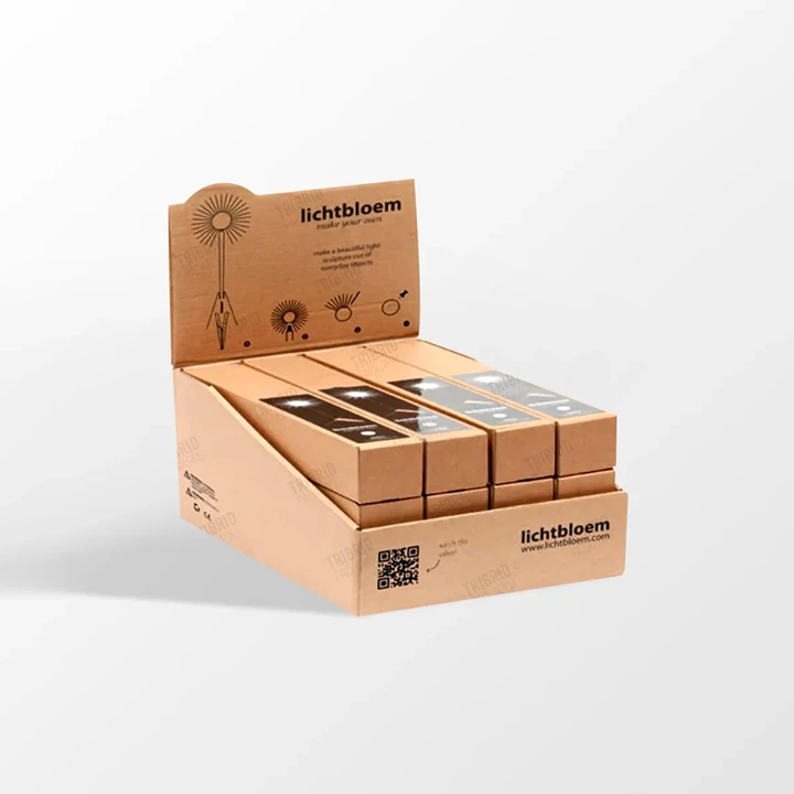 Recyclable retail box with natural finish