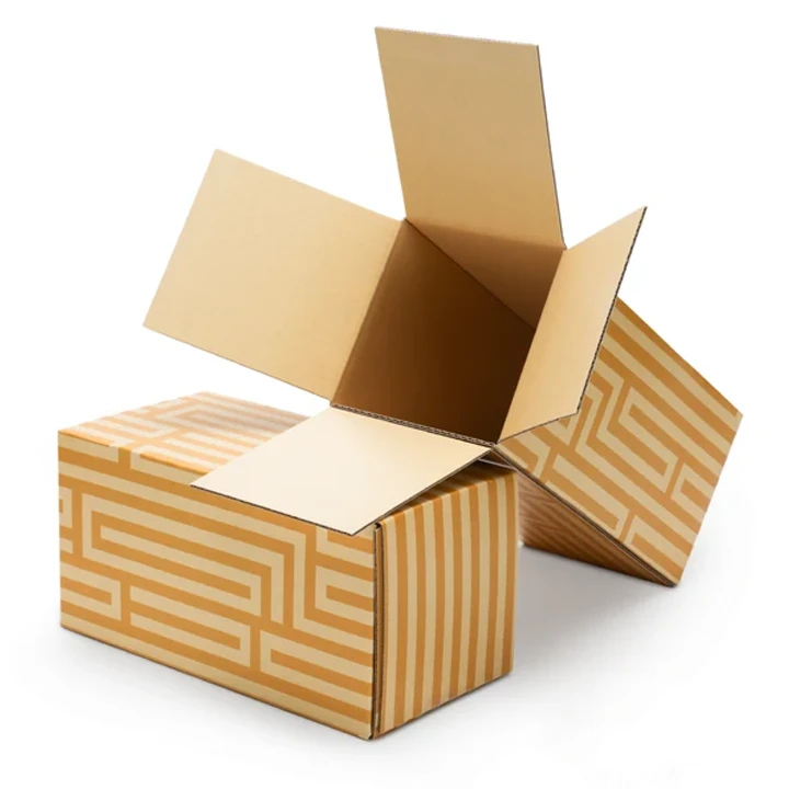 Five panel folder box with folding flaps
