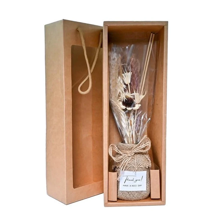 Flower jar box with secure fitted insert