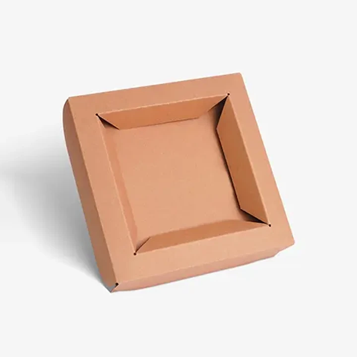 Folded kraft cardboard insert tray