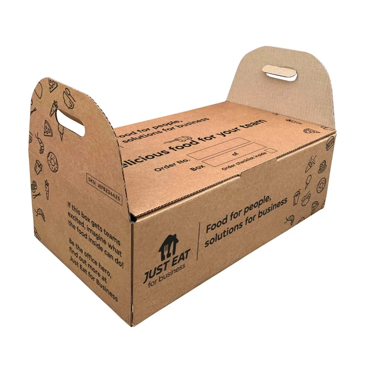 Sturdy printed box for food delivery