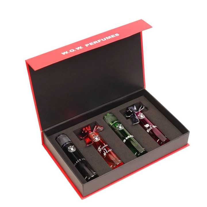Printed box for fragrance oil bottle