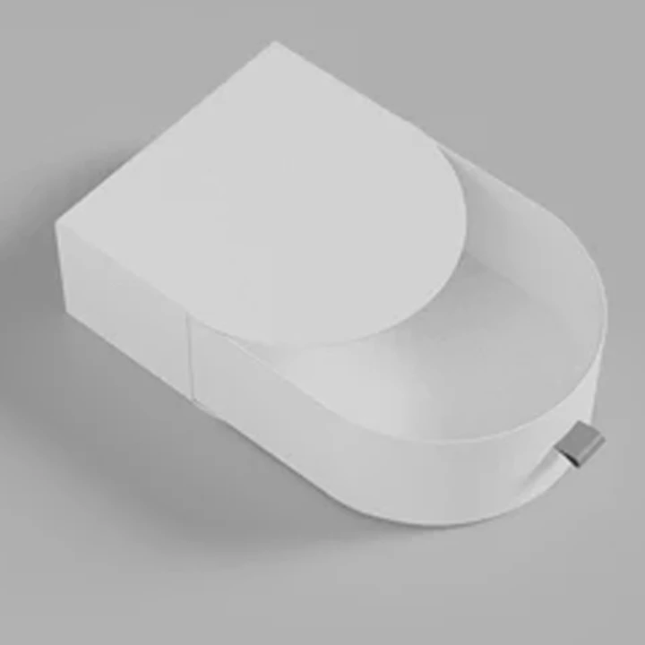 Half-circle boxes with rounded top edges