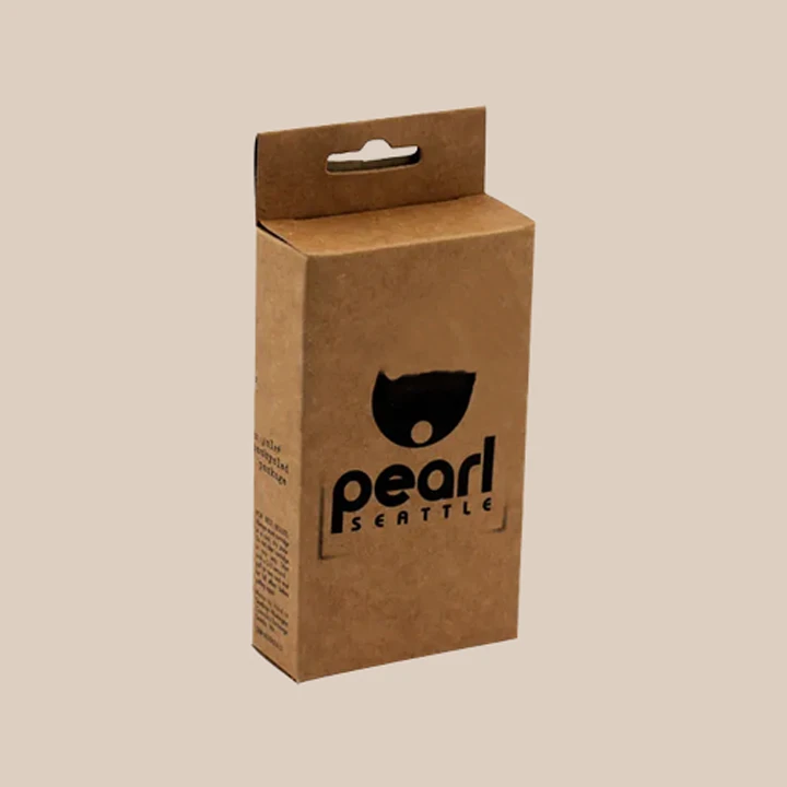 Product box with top hanging tab