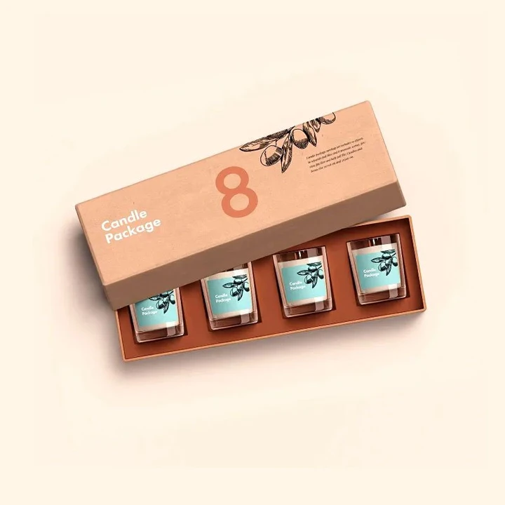 Sturdy cardstock box for candle packaging