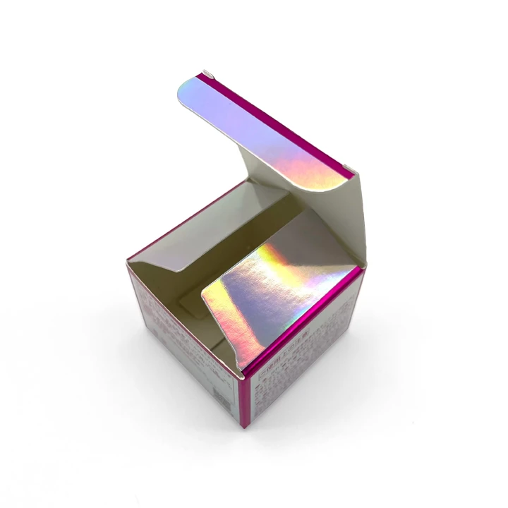 Shimmering holographic cosmetic box