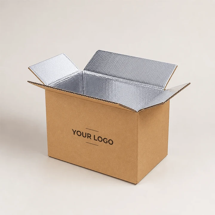 Insulated thermal box with protective lining