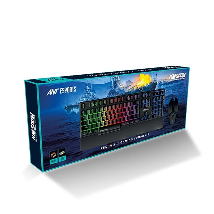Printed keyboard and mouse box with insert