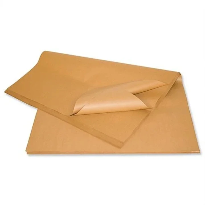 Natural kraft wrapping paper sheets