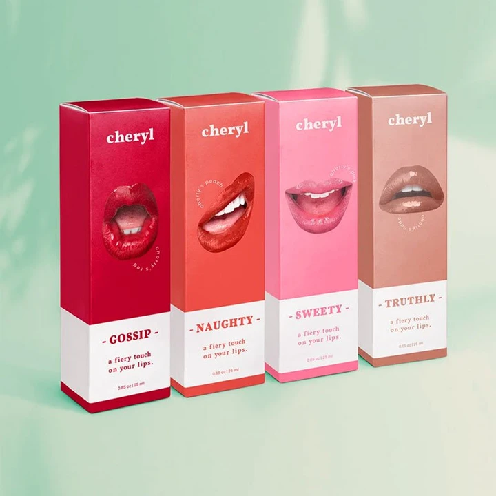 Printed lip gloss box with window