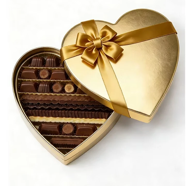 Luxury chocolate box with fitted compartments