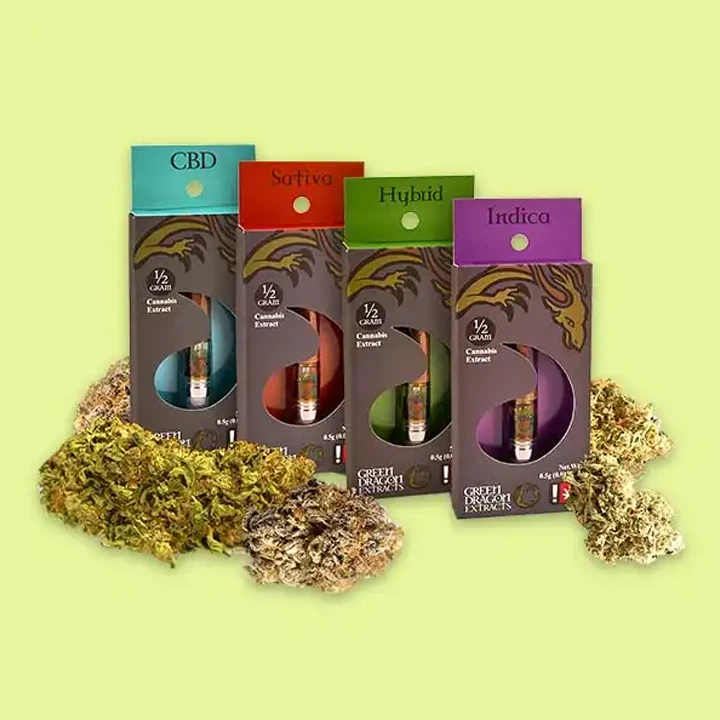 Medicinal cannabis box with clean labeled design