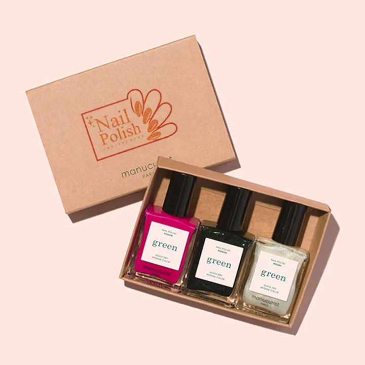 Colorful nail polish box packaging