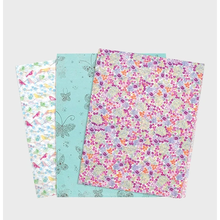 Decorative patterned wrapping paper sheets