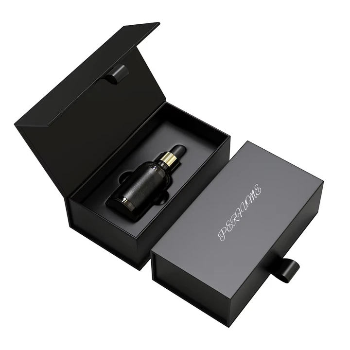 Foam insert holding perfume bottle