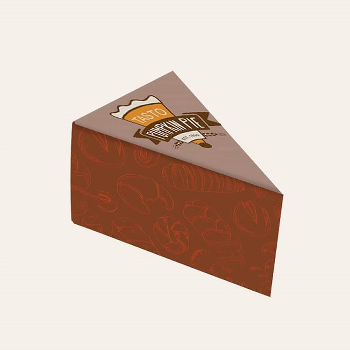 White pie box with sturdy square base