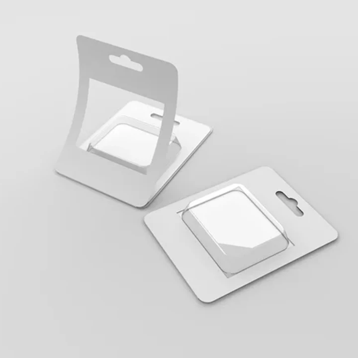 Clear plastic tray with formed compartments