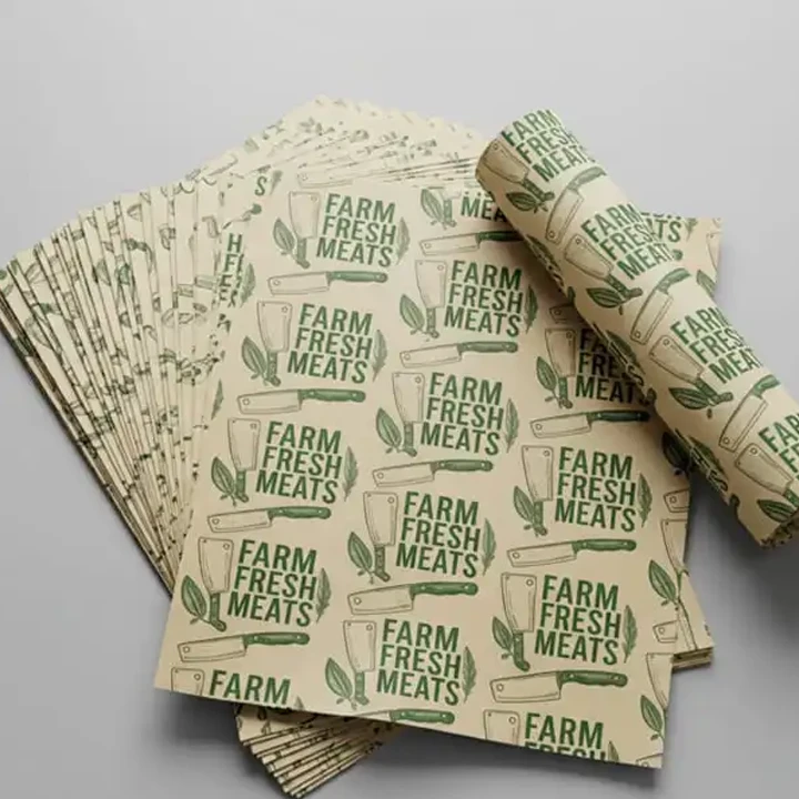 Printed butcher paper roll with pattern