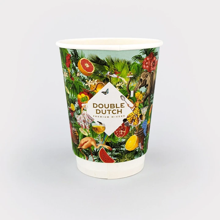 Branded paper cup with custom logo