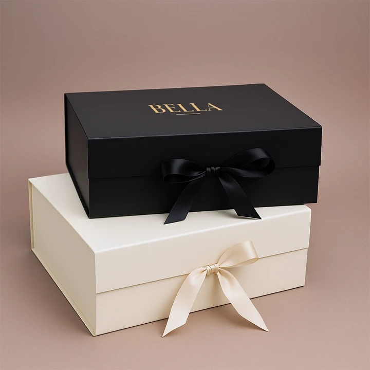 Luxury rigid box with ribbon pull
