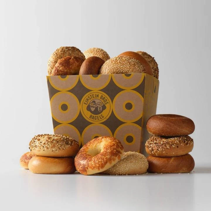 Festive bakery box with seasonal printed design